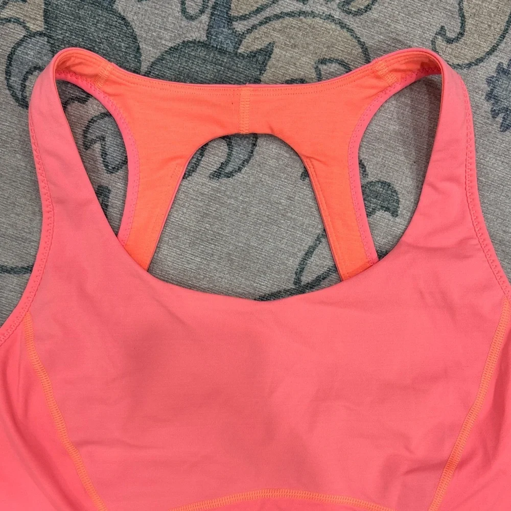 lululemon athletica Pink & Orange Racerback Tank Top
